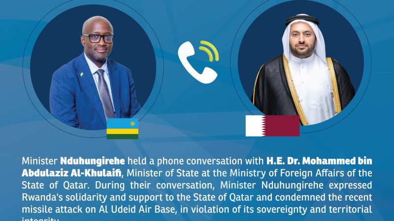 Le Rwanda exprime sa solidarité au Qatar après l’attaque iranienne sur Al-Udeid