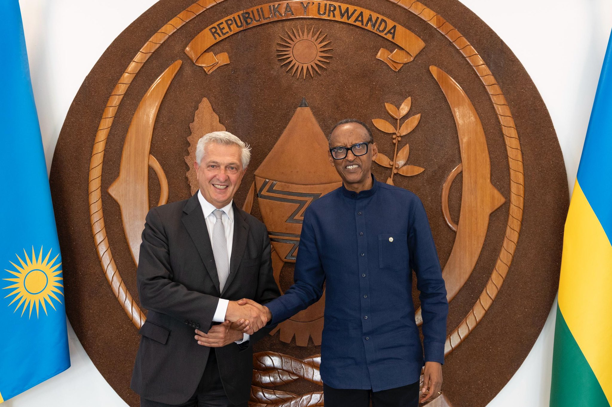 Le Président Kagame reçoit le Haut-Commissaire des Nations Unies pour les Réfugiés