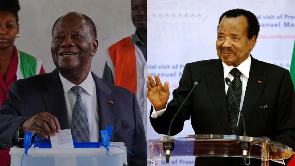 Deux chefs d’Etat africains reconduits: Alassane Ouattara et Paul Biya réélus