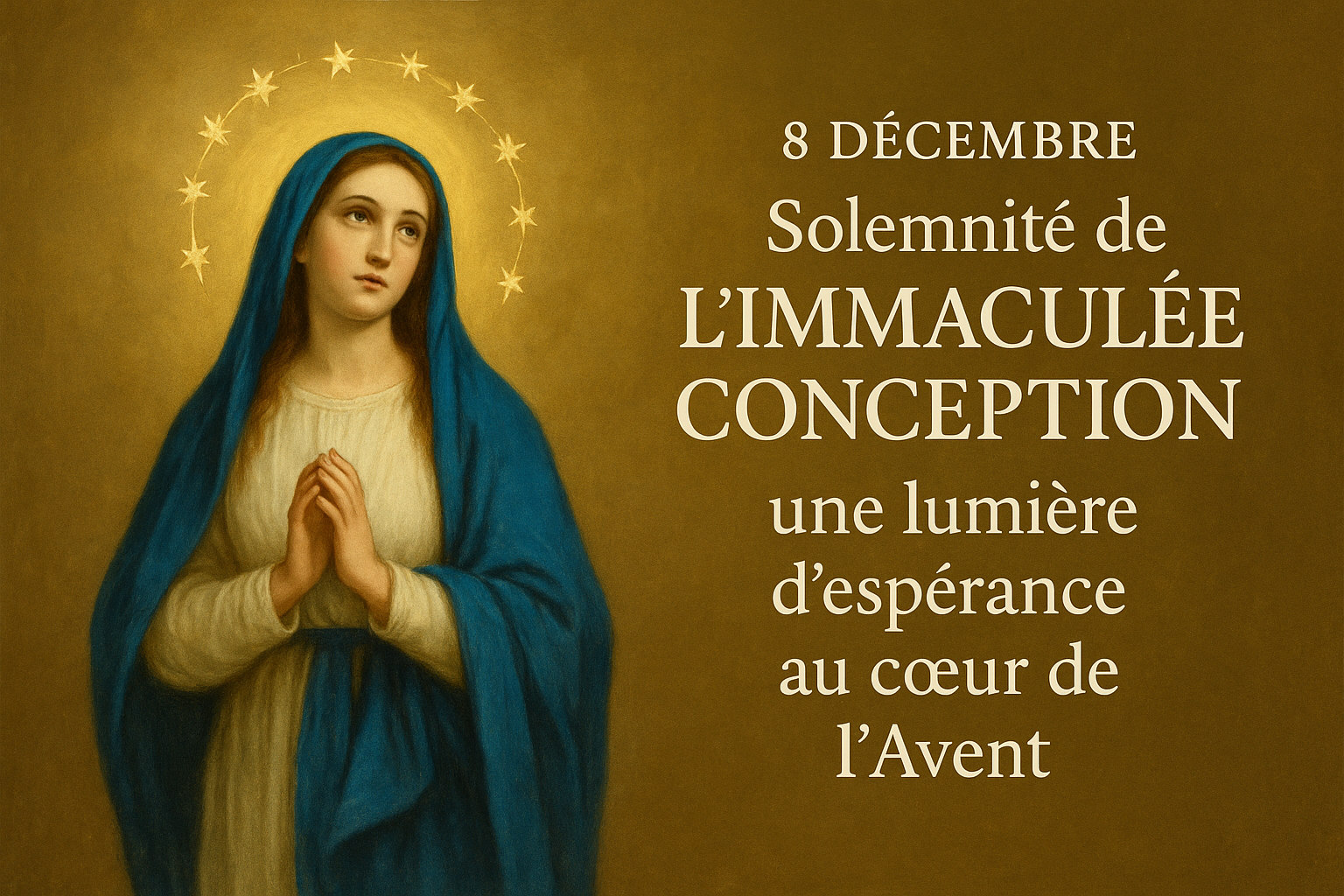 Nous célébrons l’Immaculée Conception: une lumière d’espérance au cœur de l’Avent
