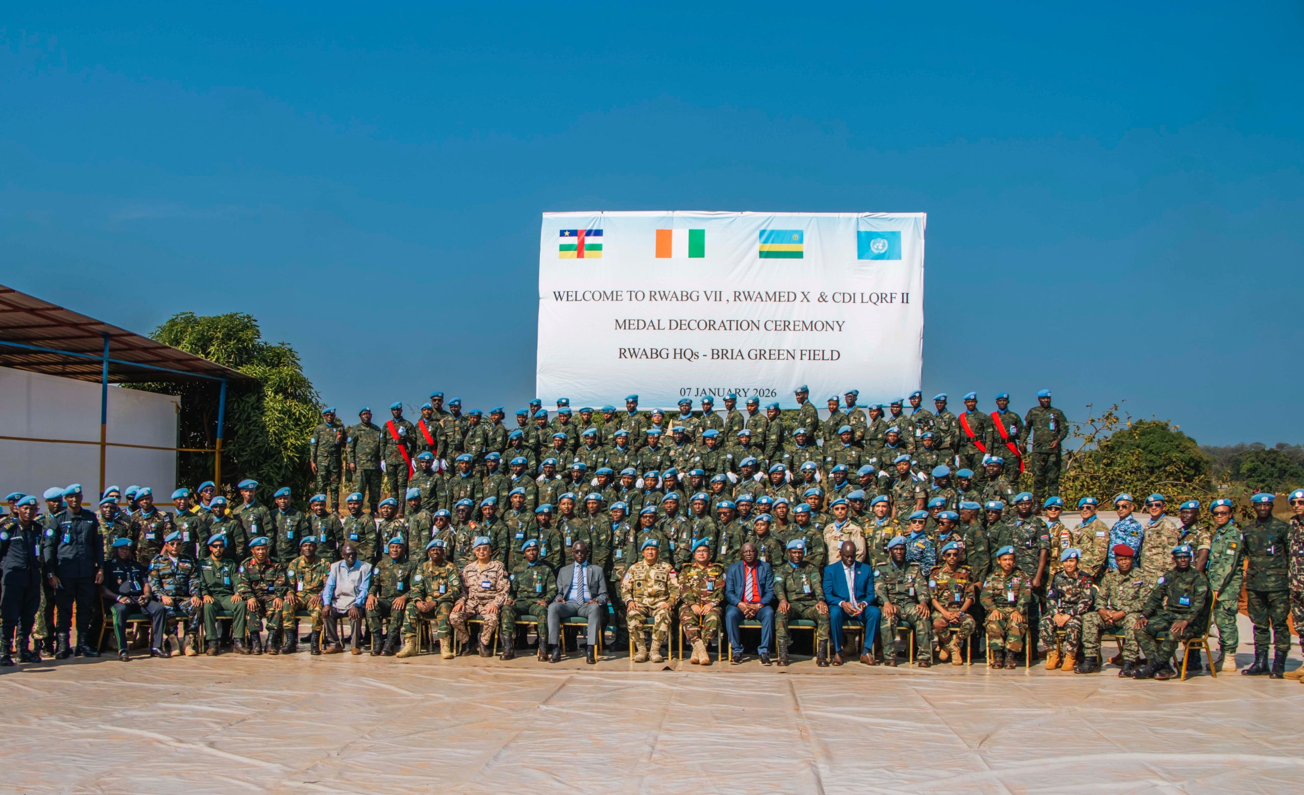 RCA: des Casques bleus rwandais décorés par l’ONU pour leur contribution à la paix