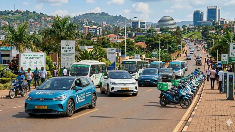 Le Rwanda impose 30 % de véhicules électriques dans les marchés publics