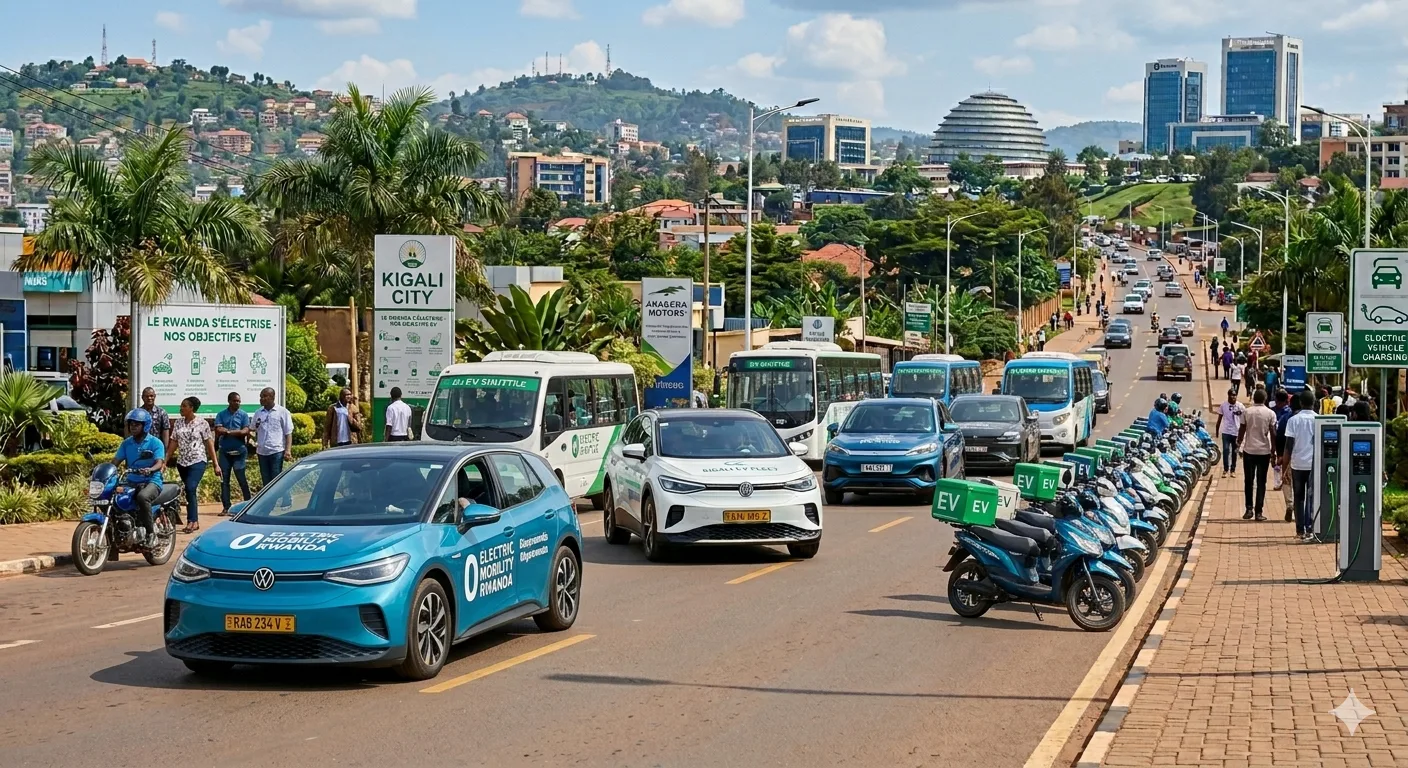 Le Rwanda impose 30 % de véhicules électriques dans les marchés publics