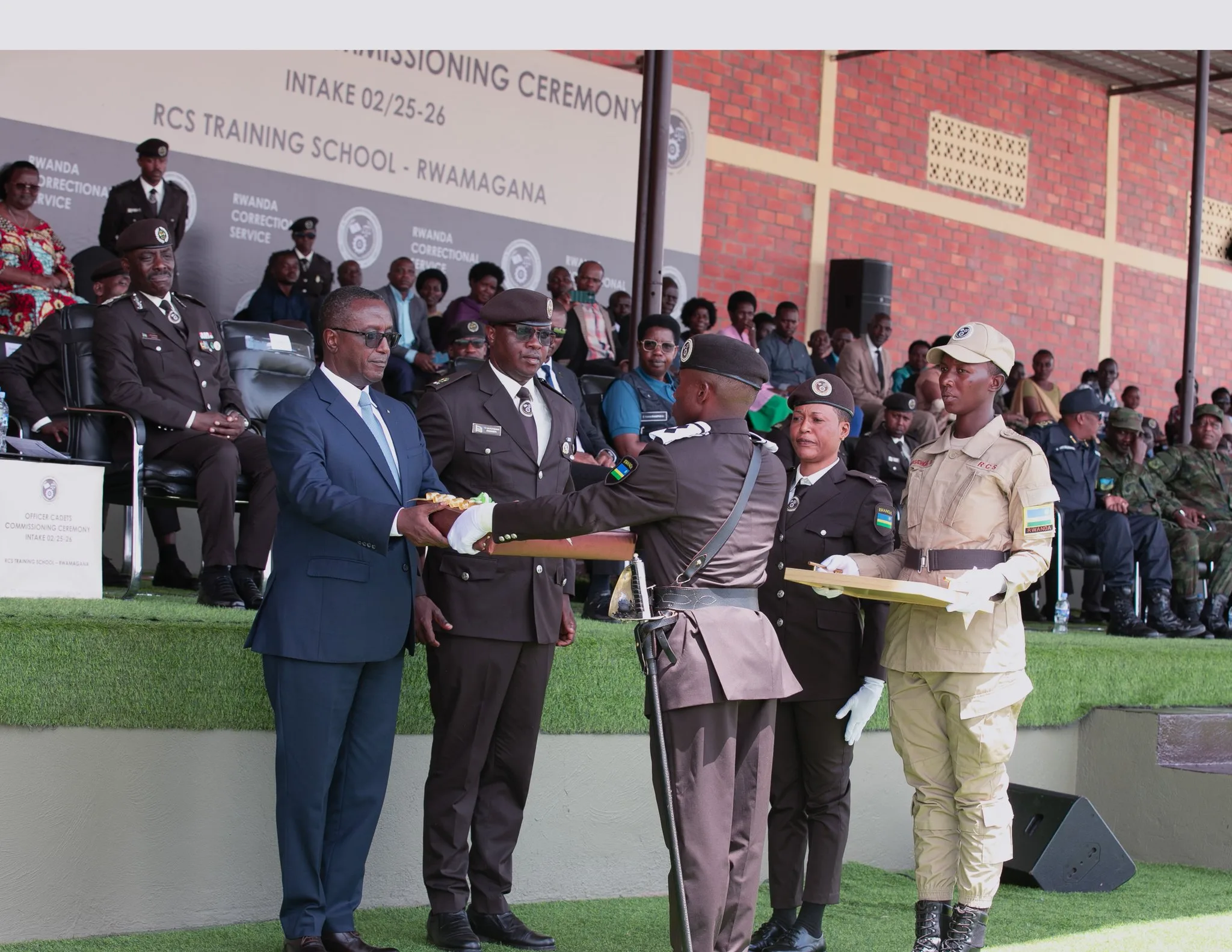 RCS: 146 nouveaux officiers pénitentiaires achèvent leur formation à Rwamagana