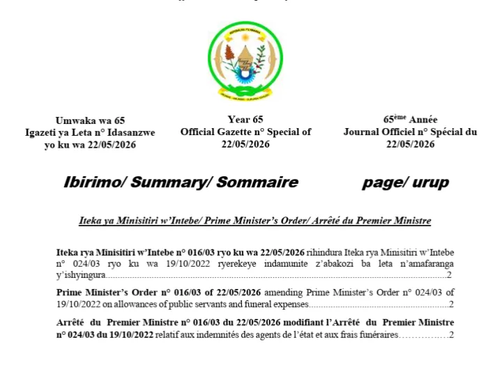 Le Rwanda augmente les indemnités des agents de l’État avec effet rétroactif au 1er janvier 2025