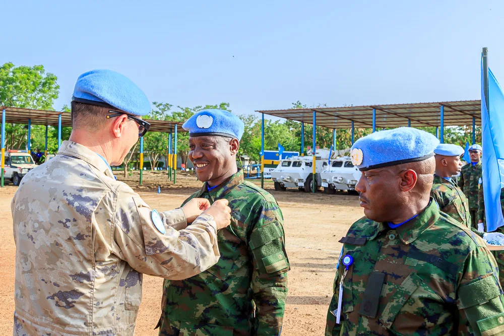 Les Casques bleus rwandais décorés de médailles de l’ONU pour service exemplaire au Soudan du Sud