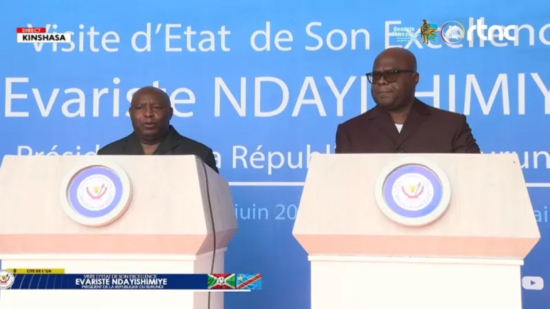 Visite du président Ndayishimiye à Kinshasa: la consolidation d’un axe RDC–Burundi qui interroge la dynamique de paix dans les Grands Lacs