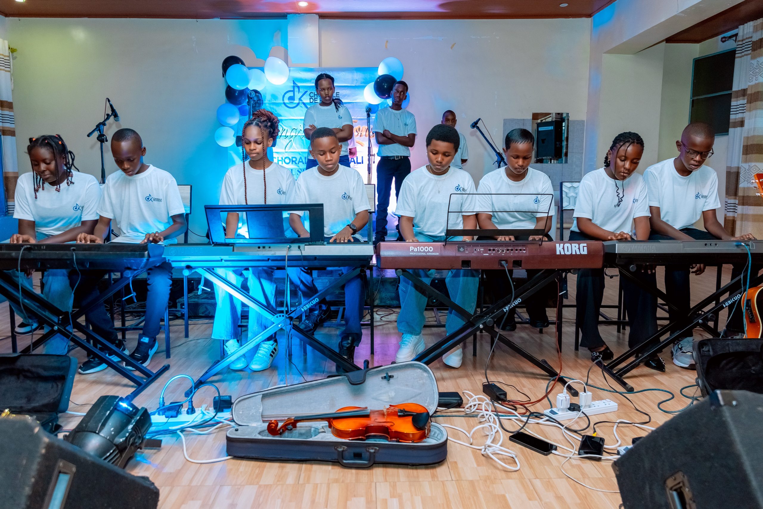 Avec la Chorale de Kigali, une cinquantaine d’enfants découvrent l’art de l’agréable à l’oreille