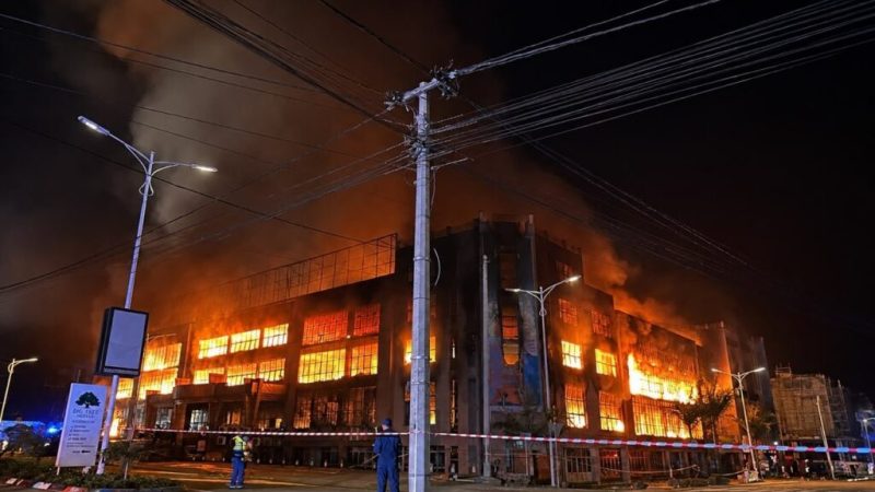 Incendie du marché GOICO à Musanze : le gouvernement promet son soutien à la réhabilitation